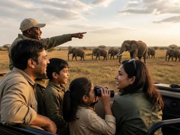 Family Safari in Kenya — Big Five · Masai Mara camps on a Voyalys AI trip planner itinerary